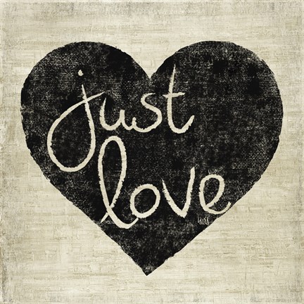 Framed Graffiti Heart Black/Cream IV Print