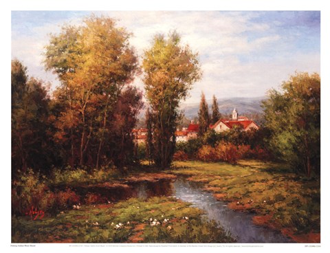 Framed Italian River Bend Print