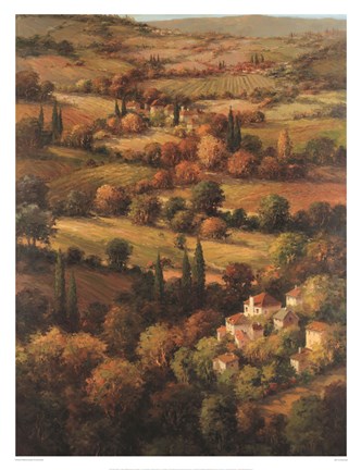 Framed Mediterranean Countryside Print