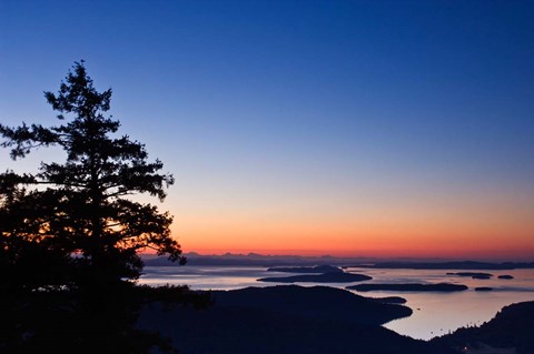 Framed British Columbia, Salt Spring, Mt Maxwell sunrise Print