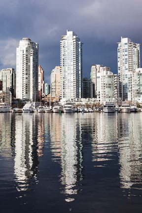 Framed Buildings along False Creek, Vancouver, British Columbia, Canada Print