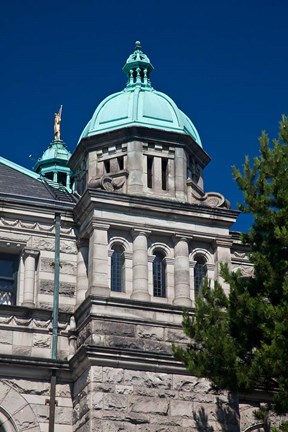 Framed British Columbia, Victoria, Close Up of Parliament Building Print