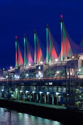 Framed Dawn, Canada Place, Vancouver, British Columbia, Canada Print