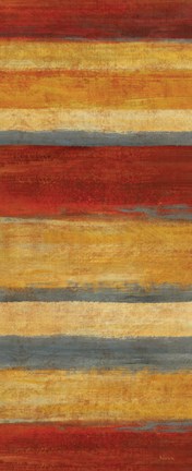 Framed Abstract Stripe Panels II Print