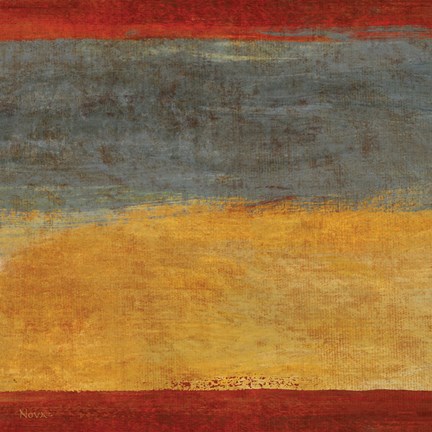 Framed Abstract Stripe Square I Print