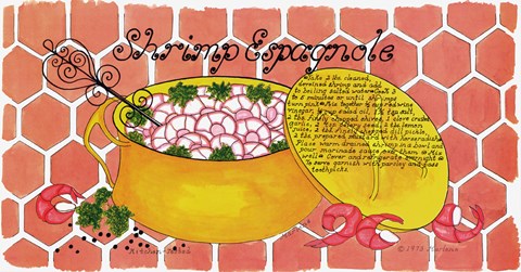 Framed Shrimp Espagnole Print
