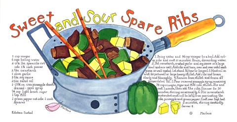 Framed Sweet and Sour Spare Ribs Print