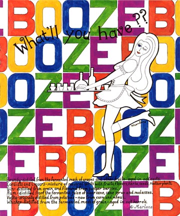 Framed Booze Print