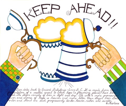 Framed Keep Ahead Print