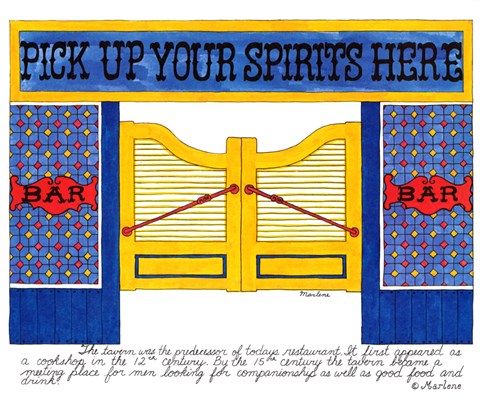 Framed Pick Up your Spirits Here Print