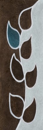 Framed Brown Blue Leaver Print