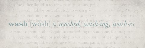 Framed Definition Laundry Wash Blue 2 Print
