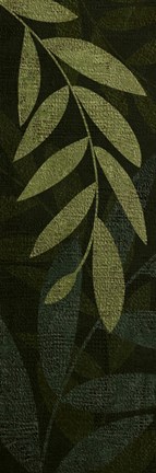 Framed Dark Green Leaves Print