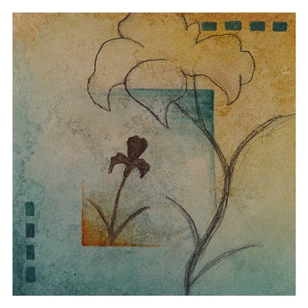 Framed Flower Abstract II Print