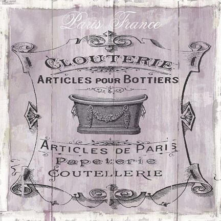 Framed French Bath Print