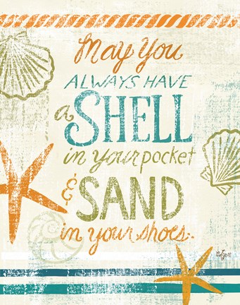 Framed Coastal Sentiment I Print