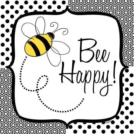 Framed Be Happy and Brave I Print