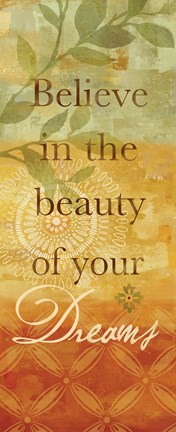 Framed Sentiment Spice Panel I (dreams) Print