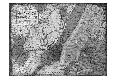 Framed Environs NYC Gray Print