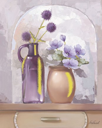 Framed Lilac Kitchen II Print