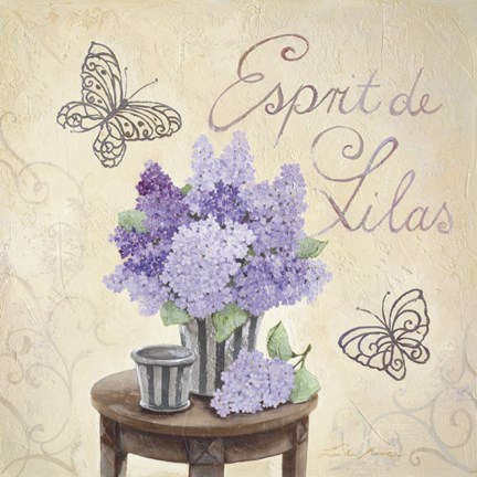 Framed Esprit de Lilas Print