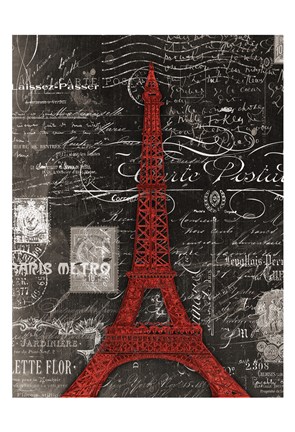Framed Eco Vintage Paris 1 Print
