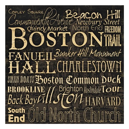 Framed Boston 2 Print