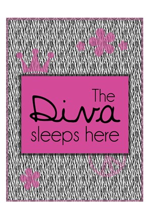 Framed Diva Sleeps Print