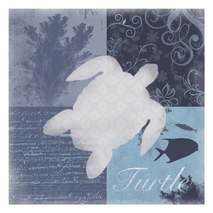 Framed Beach Turtle Print
