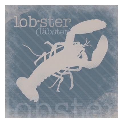 Framed Lobster Definition Print