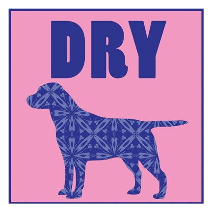 Framed Dog Dry Print
