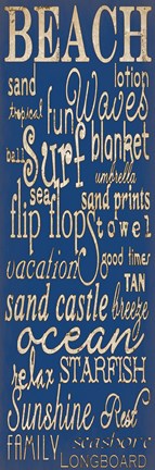 Framed Simple Speak Beach C Print