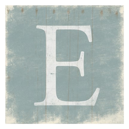 Framed E (Grey Background) Print