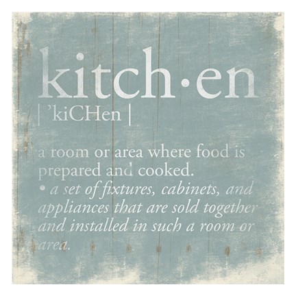 Framed Kitchen Definition 2 Print