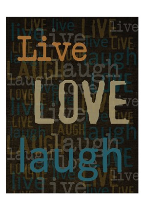 Framed Live Love Laugh 1 Print