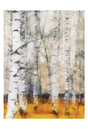 Framed Saffron Timber Panel IB Print