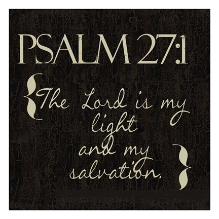 Framed Psalm 27-1 Print