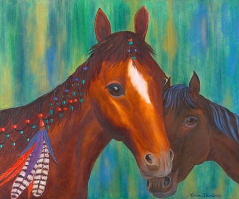 Framed Horse Feathers Print