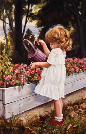 Framed Flower Garden Print