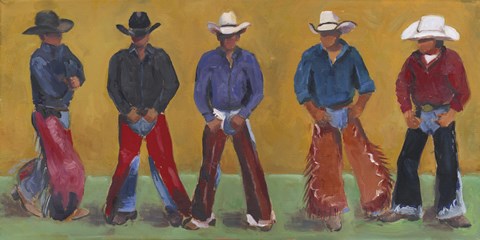 Framed Western Cowboys Print