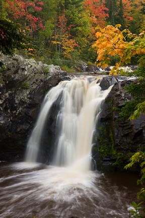 Framed WI, Pattison SP, Little Manitou Falls, Black River Print