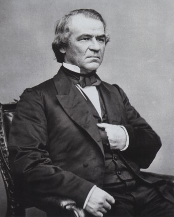 Framed Andrew Johnson, 17th President of the United States Print