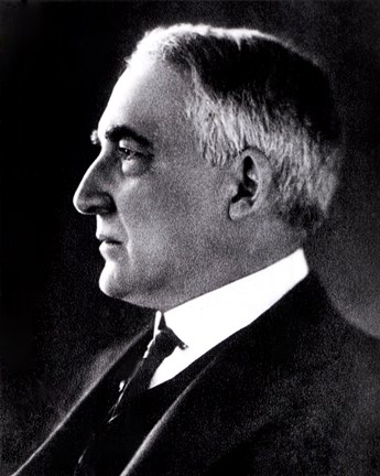 Framed Warren G. Harding, 29th President of the United States Print