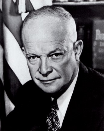 Framed Dwight D. Eisenhower, 34th President of the United States Print