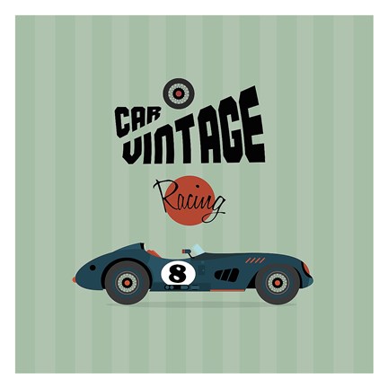 Framed Vintage Racing 1 Print