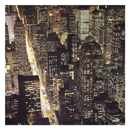 Framed City Lights Print