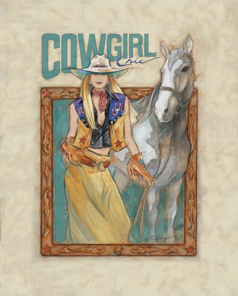 Framed Cowgirl Chic Print