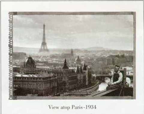Framed View atop Paris - 1934 Print