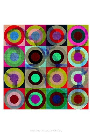 Framed Circle Medley I Print