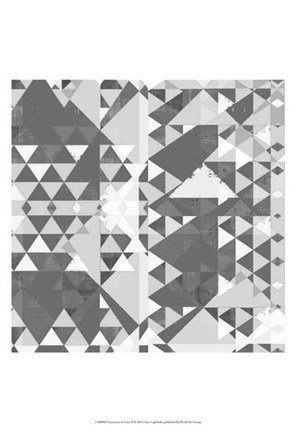 Framed Geometry in Grey II Print
